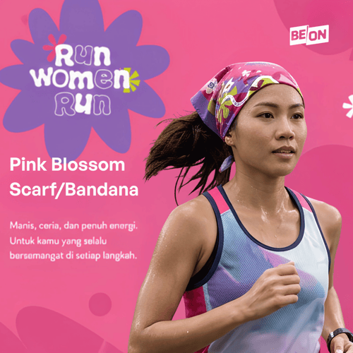 Be:ON Pink Blossom Scarf/Bandana